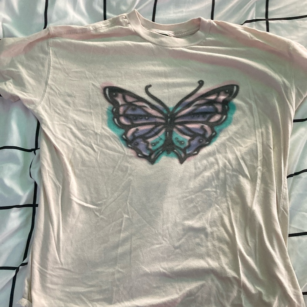 Spray Painted Butterfly Graphic Tee